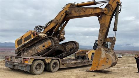 Transporting The Huge Liebherr 984 Excavator On Site Fasoulas Heavy