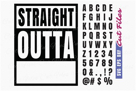 Straight Outta Blank Template Instant Download Svg Dx