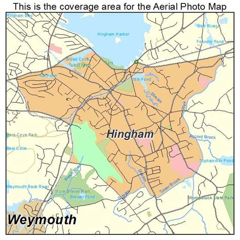 Aerial Photography Map Of Hingham Ma Massachusetts