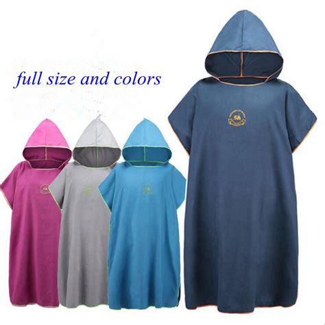 China Overlock Sewing Mixed Color Usage Adult Hooded Beach Towel Poncho