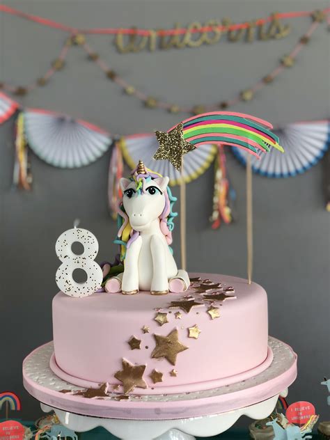 Unicorn And Stars Birthday Cake Meri Meri Shooting Star And Glitter