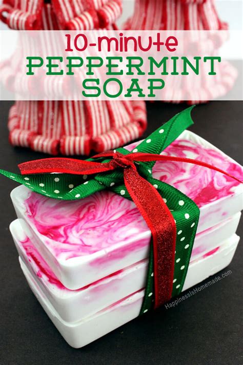 10 Minute Diy Holiday T Idea Peppermint Soap Happiness Is Homemade