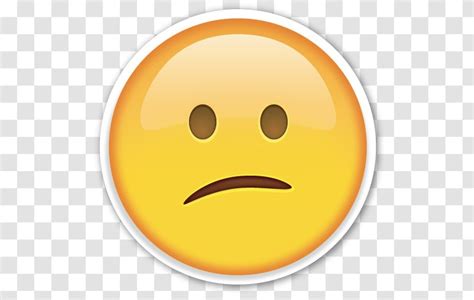 Sadness Sticker Emoji Emoticon Smiley Confused Transparent Png