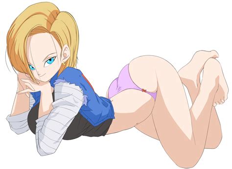 Rule 34 Android 18 Ass Up Blonde Hair Blue Eyes Bottomless Caisama