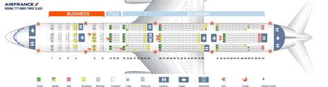 Seat Map And Seating Chart Boeing 777 300er Air France Three Class