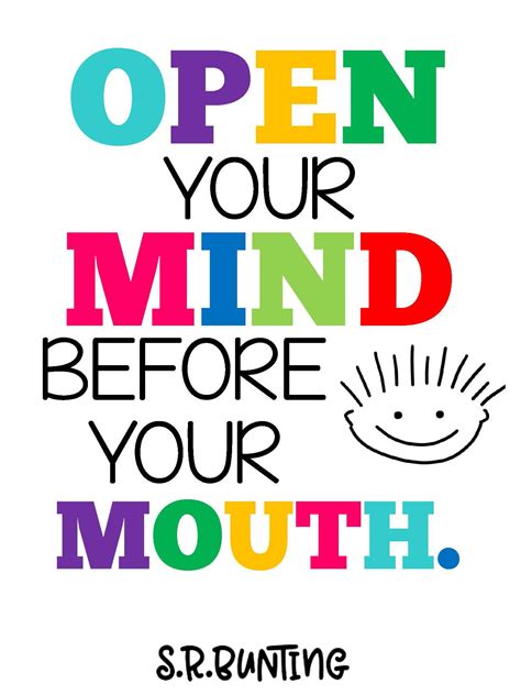 Open Your Mind Before Your Mouth Classicjoke Reading Kids Books