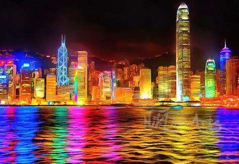 Cityscape Hong Kong China Nik Fine Arts Original