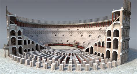 Das Kolosseum Rom 1 Jahrhundert 3d Modell Mozaik Digitale