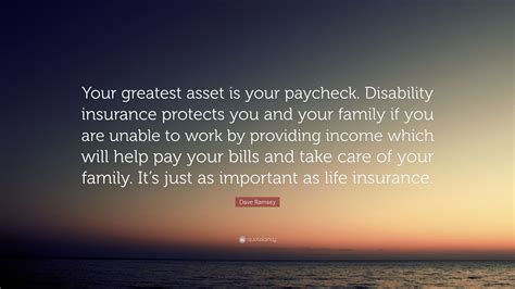 Why do financial advisers dave ramsey and suze orman prefer term life insurance over whole life insurance? Dave Ramsey Quote: "Your greatest asset is your paycheck. Disability insurance protects you and ...