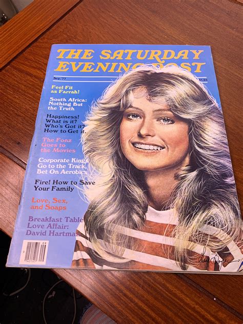 September 1977 Saturday Evening Post Magazine On Farrah South Etsy