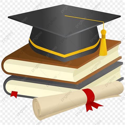 Toga Hat On Books With Black Brown Color Graduation Toga Hat Books