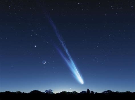 Comet In The Night Sky Artwork Photograph By Detlev Van Ravenswaay