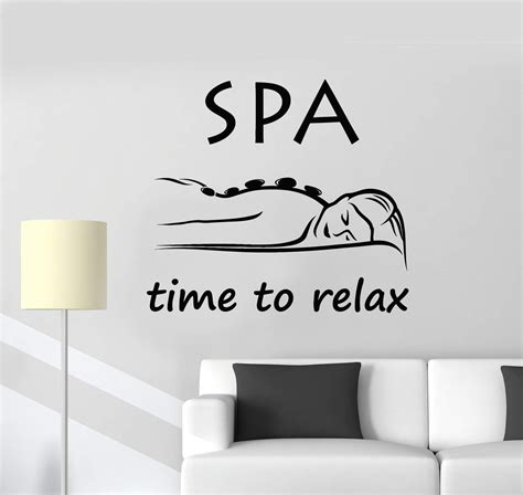 vinyl wall decal spa salon quote woman massage room saying art decor stickers mural ig5544