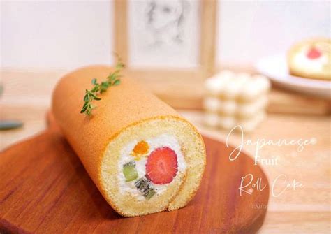 Resep Japanese Fruit Roll Cake Bolu Gulung Isi Buah Oleh