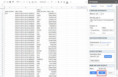 All cryptocurrency exchanges integrated under a single api. Import CoinAPI Data to Google Sheets 2020 | API Connector