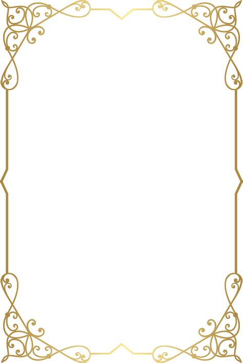 Border Frame Gold Clip Art Png Image D