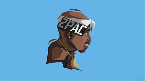 Download Tupac 2pac Side Profile Art Wallpaper