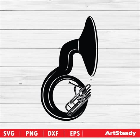 Sousaphone Svg Files Vector Art Marching Band Musical Etsy
