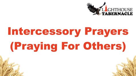 Intercessory Prayers Prayer For Others Youtube