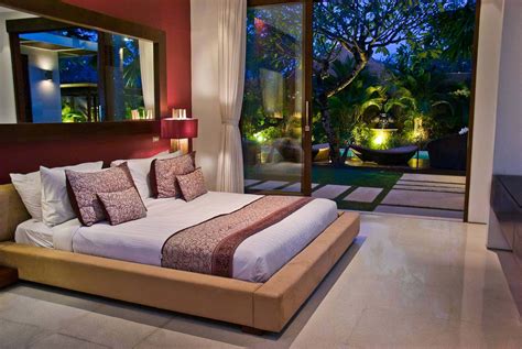 Bali Villa Photography Bedroom With Exterior Views Evening