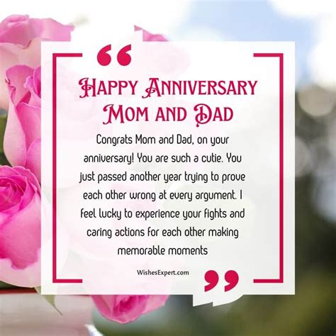 58 Best Happy Anniversary Wishes For Mom And Dad