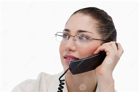 Close Up Of A Secretary Making A Phone Call Stock Photo Image Of
