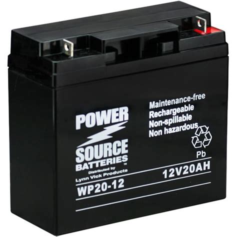 Power Source Wp20 12 Sla Sealed Agm Battery 12 Volt 20 Ah
