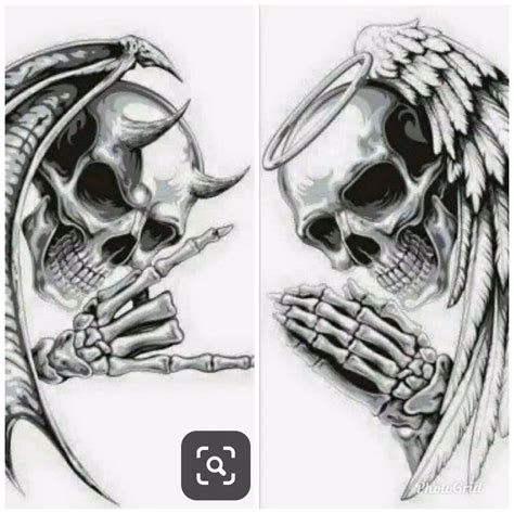 Share 74 Skull And Angel Tattoo Latest Ineteachers