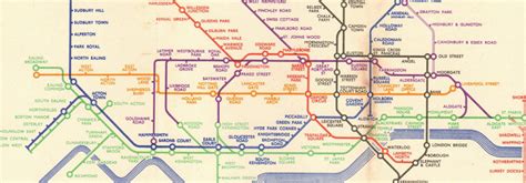 London Underground Tube Map Plan Diagram 2nd Harry Beck Edition