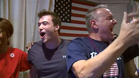 Watch Swimmers Families Erupt As Their Loved Ones Win Olympic Medals Nbc Bay Area