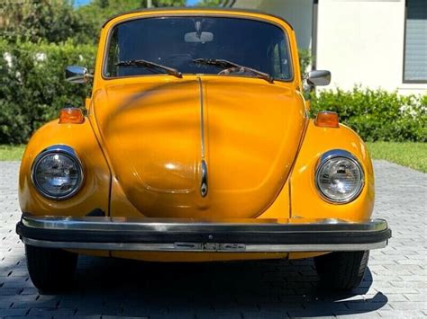 1977 Volkswagen Super Beetle 57502 Miles Yellow Classic Car Select 4