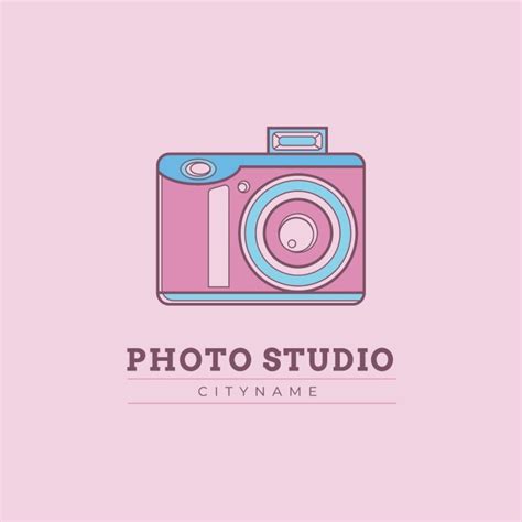 Free Retro Cute Photo Studio Logo Template