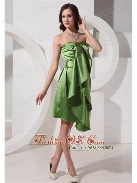 Olive Green Knee Length Prom Dress For Custom Made In Fraserburgh Grampian 13245