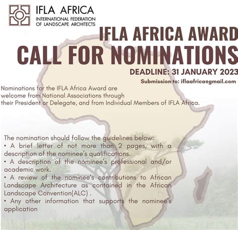 Ifla Africa Award 2023 Call For Nominations