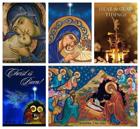 Orthodox Christian Design Christmas Cards 5 X 7 15 Card Packs With