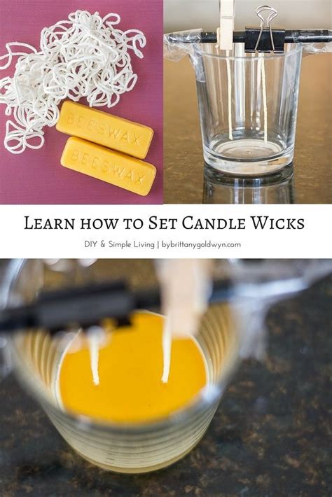 Diy Candles Ideas Learn How To Set Candle Wicks In Melted Wax Using