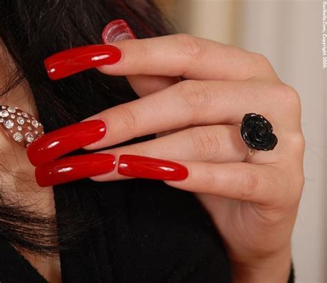 red lip fantasy gorgeous nails perfect nails pretty nails long red nails long fingernails