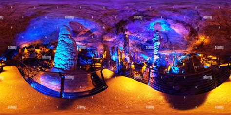 360° View Of Stalactite Cave Avshalom In Israel Alamy