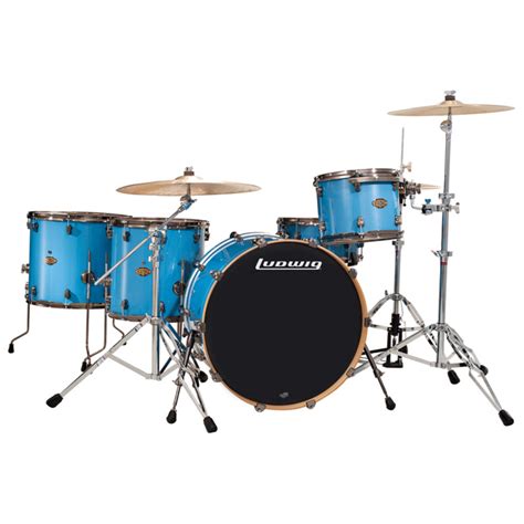 Disc Ludwig Epic Funk Acoustic Drum Kit Celestial Blue At Gear4music