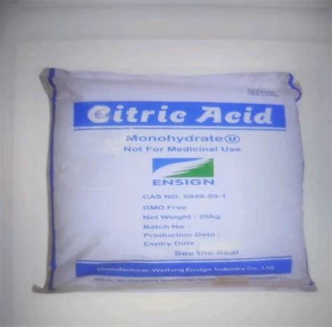 Citric Acid Mono Hydrate Citric Acid Monohydrate Wholesale Trader From Hyderabad