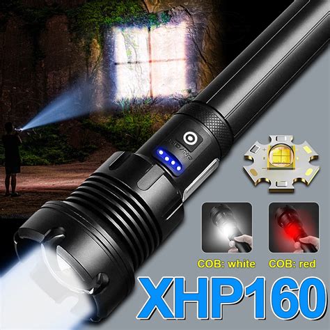 Cob 800000 Lm Xhp160 Powerful Led Flashlight Torch Battery Aliexpress