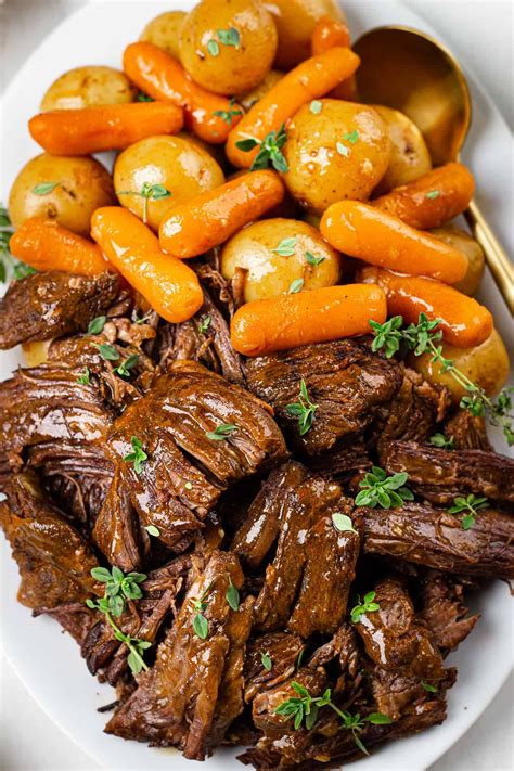 Add about ¼ cup of the stock to the pot and use a wooden spoon to deglaze. Instant Pot Pot Roast Recipe | Veronika's Kitchen | Recipe ...