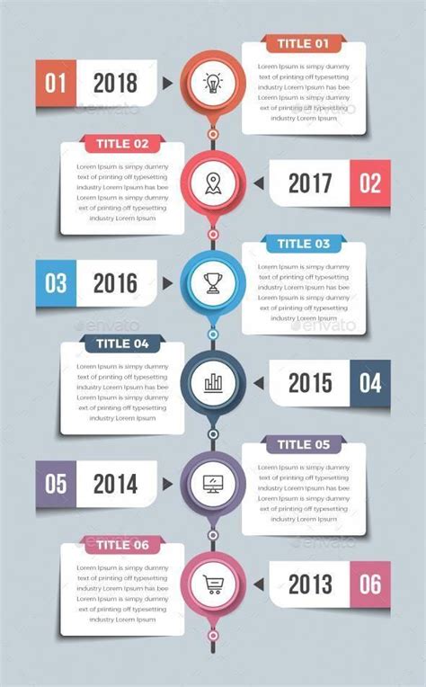 Modern Timeline Infographics Graphic Design Infographic Timeline