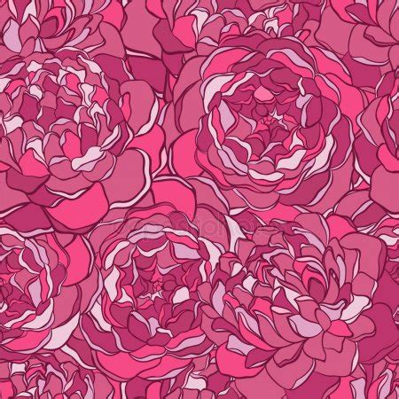 Beautiful Seamless Background Of Pink Roses With A Gold Outline In