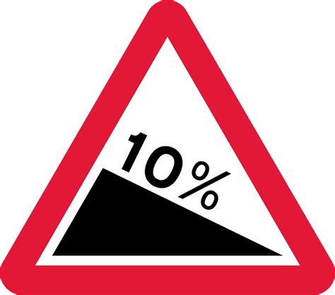 Steep Descent Sign In Uk Clipart Free Download Transparent Png
