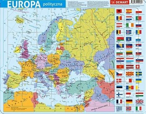 Europa Polityczna Puzzle Ramkowe Edukacja Puzzle Księgarnia