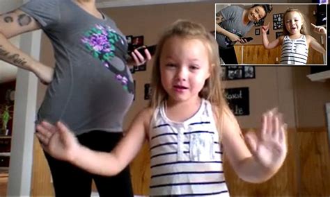 Pregnant Mother And Her Six Year Old Daughter Show Off Their Best Moves