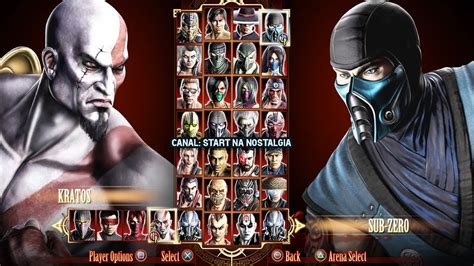 Mortal Kombat Komplete Edition PS LISTA TODOS PERSONAGENS ALL CHARACTERS COSTUMES YouTube