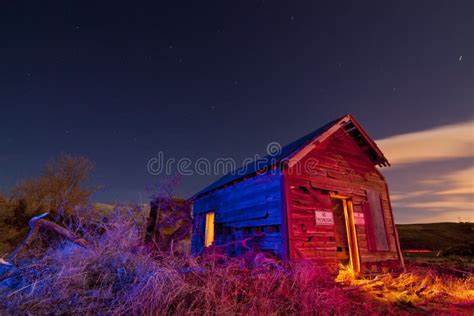 Abandoned House At Night Stock Image Image Of Abandoned 23982761
