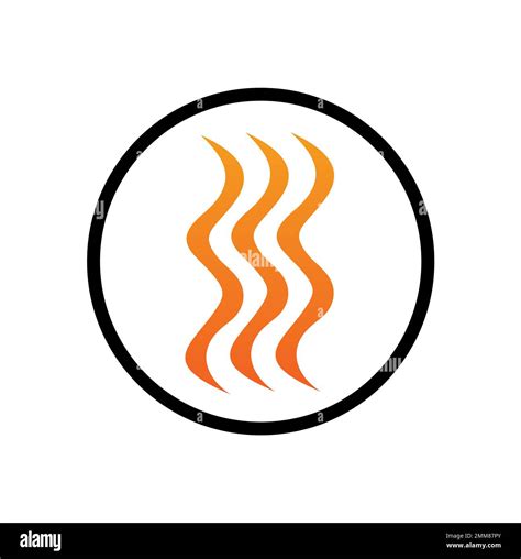 A Vector Illustration Of Heat Wave Symbol Logo Icon In White Background